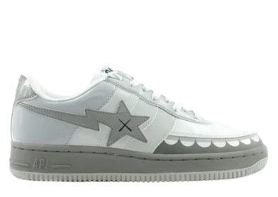 A Bathing Ape Bape Sta Low KAWS Chompers Grey